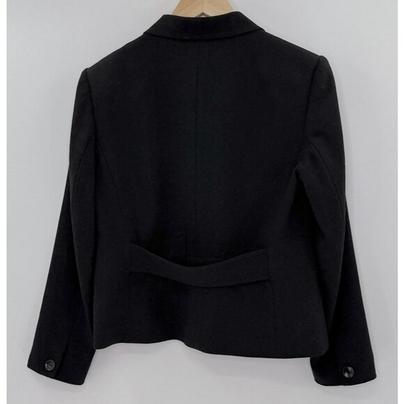 Talbots Black Wool Blazer Three Button  Jacket Sz 6 Career Professional USA - Picture 2 of 10